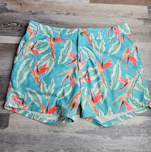 Chubbies Men's Mesh Lined Swim Trunks Large Tropical Hawaiian Floral - Picture 1 of 10